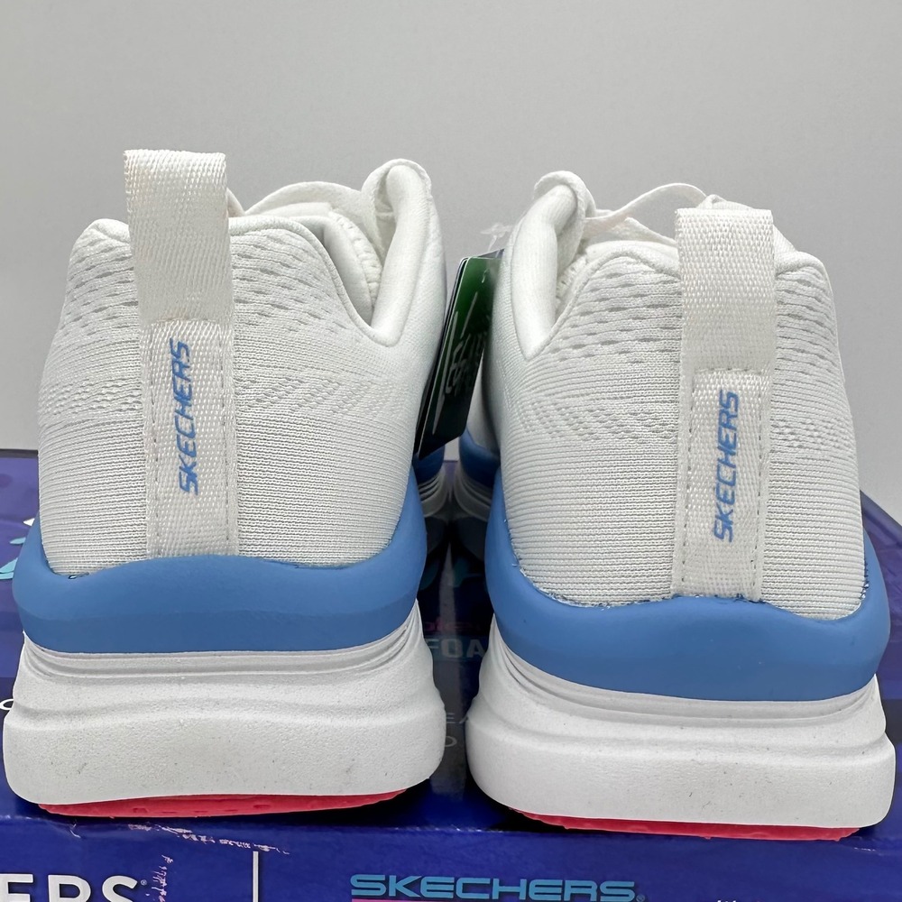 Skechers D'Lux Walker Sneakers Womens 9.5 White Blue Infinite Motion 149368 NEW - Picture 9 of 12